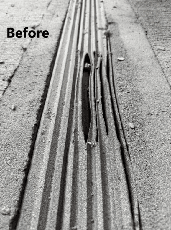 cracked expansion joint