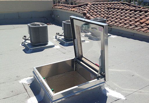 Building Exterior with Roof Hatch